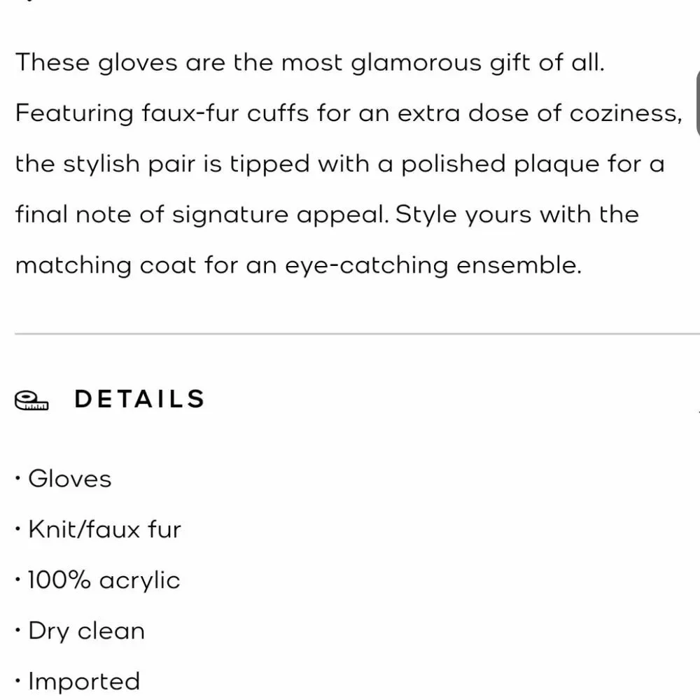 Michael Kors‎ Faux Fur-Trim Knit Gloves